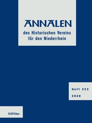 cover image of Annalen des Historischen Vereins für den Niederrhein 223 (2020)
